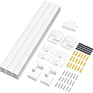 LogiLink Kit de goulottes pour installation murale, blanc