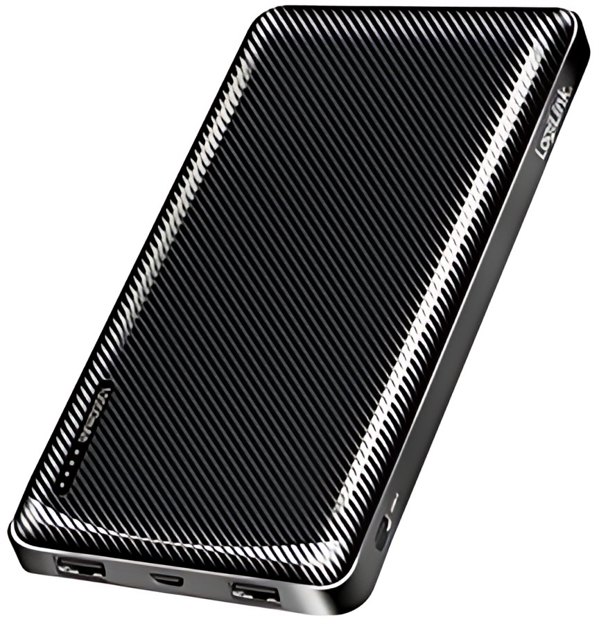 LogiLink Powerbank, 10.000 mAh, 2 USB-A, noir