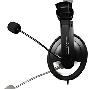 LogiLink Casque audio stéréo avec commande , 1x USB-A, noir