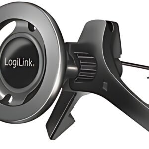 LogiLink Support magnétique 3 points pour smartphone, noir