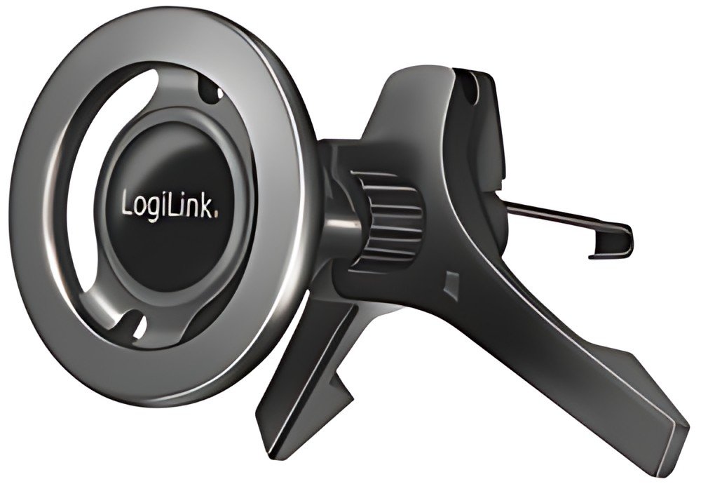 LogiLink Support magnétique 3 points pour smartphone, noir