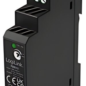 LogiLink Bloc d'alimentation pour rail DIN, 15 W, 12 V, noir