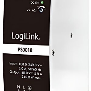 LogiLink Bloc d'alimentation pour rail DIN, 240W, 48V, blanc