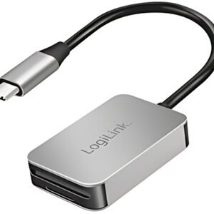 LogiLink Lecteur de cartes dual USB-C 3.2 Gen1, aluminium