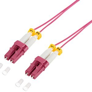 LogiLink Câble patch fibre optique, 2x LC-Duplex, OM4, 10 m