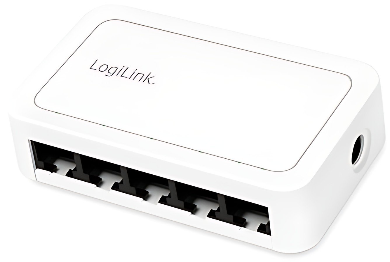 LogiLink Switch de bureau Gigabit Ethernet, 5 ports, blanc