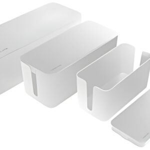 LogiLink Set de boîtes à câbles, 3 tailles, blanc