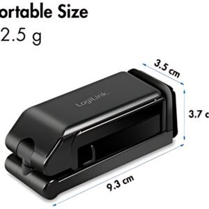 LogiLink Support pour smartphone, à pince, pliable, noir