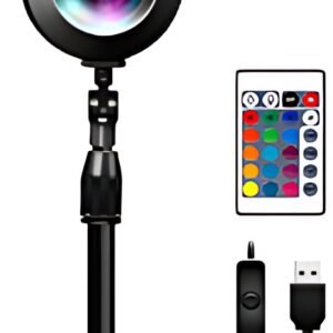 LogiLink Lampe de projection Sunset avec télécommande, noir