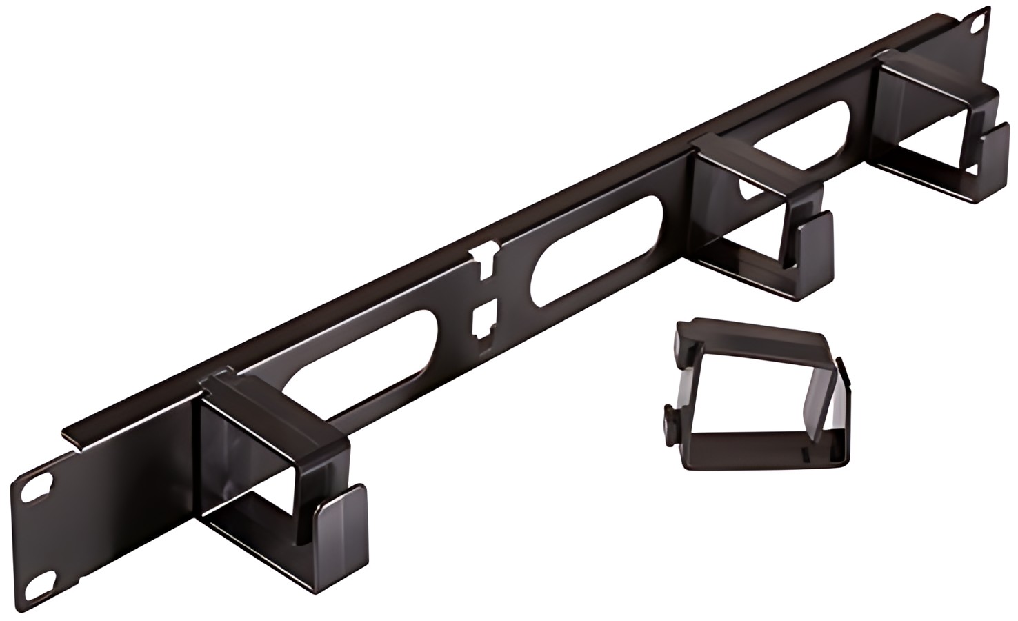 LogiLink Panneau passe-câbles 19", 1 U, avec 4 boucles