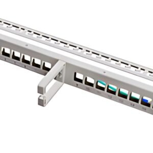 LogiLink Panneau de brassage Keystone 19", 16 ports, gris