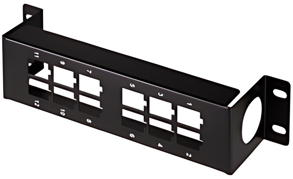LogiLink Panneau de brassage Keystone 10", 12 ports, noir