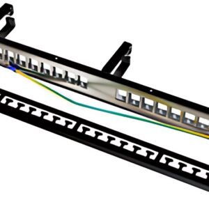 LogiLink Panneau de brassage Keystone 19", 16 ports, blindé