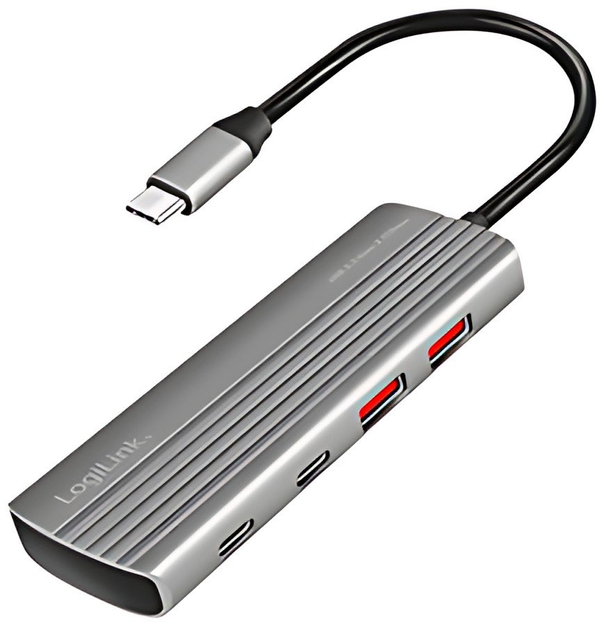 Hub ultra-mince LogiLink USB 3.2, 4 ports, 2x USB-A, 2x USB-C