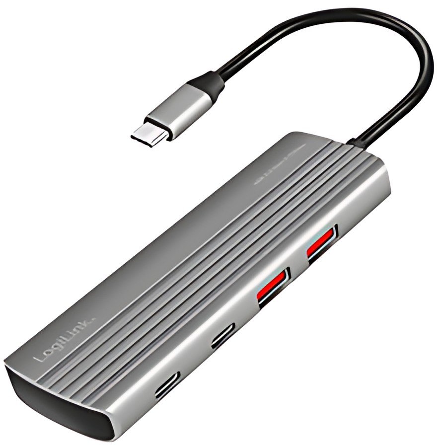 Hub ultra-mince LogiLink USB 3.2, 7 ports, 2x USB-A, 5x USB-C