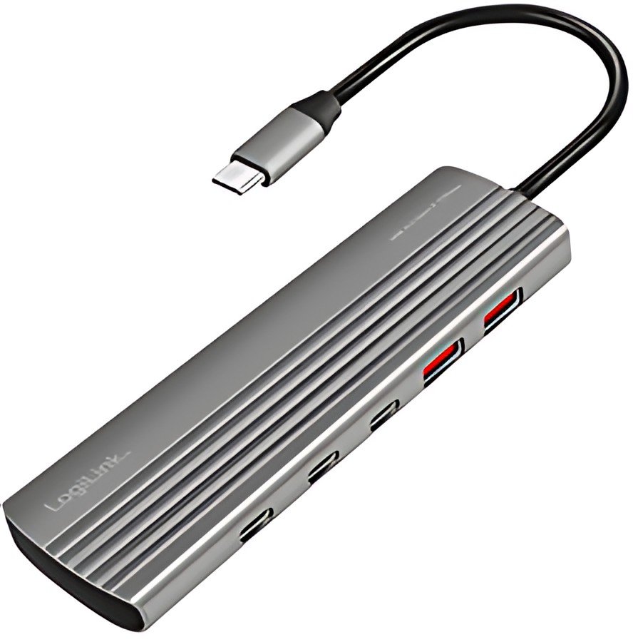 Hub ultra-mince LogiLink USB 3.2, 10 ports, 2x USB-A, 8x USB-C