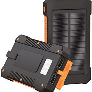 LogiLink Powerbank solaire, 6.000 mAh, noir/orange