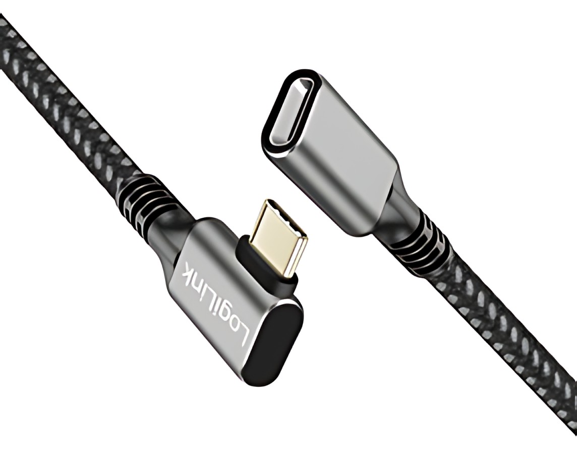 LogiLink Rallonge USB 3.2 Gen2 boîtier alu, 0,5 m, noir/gris