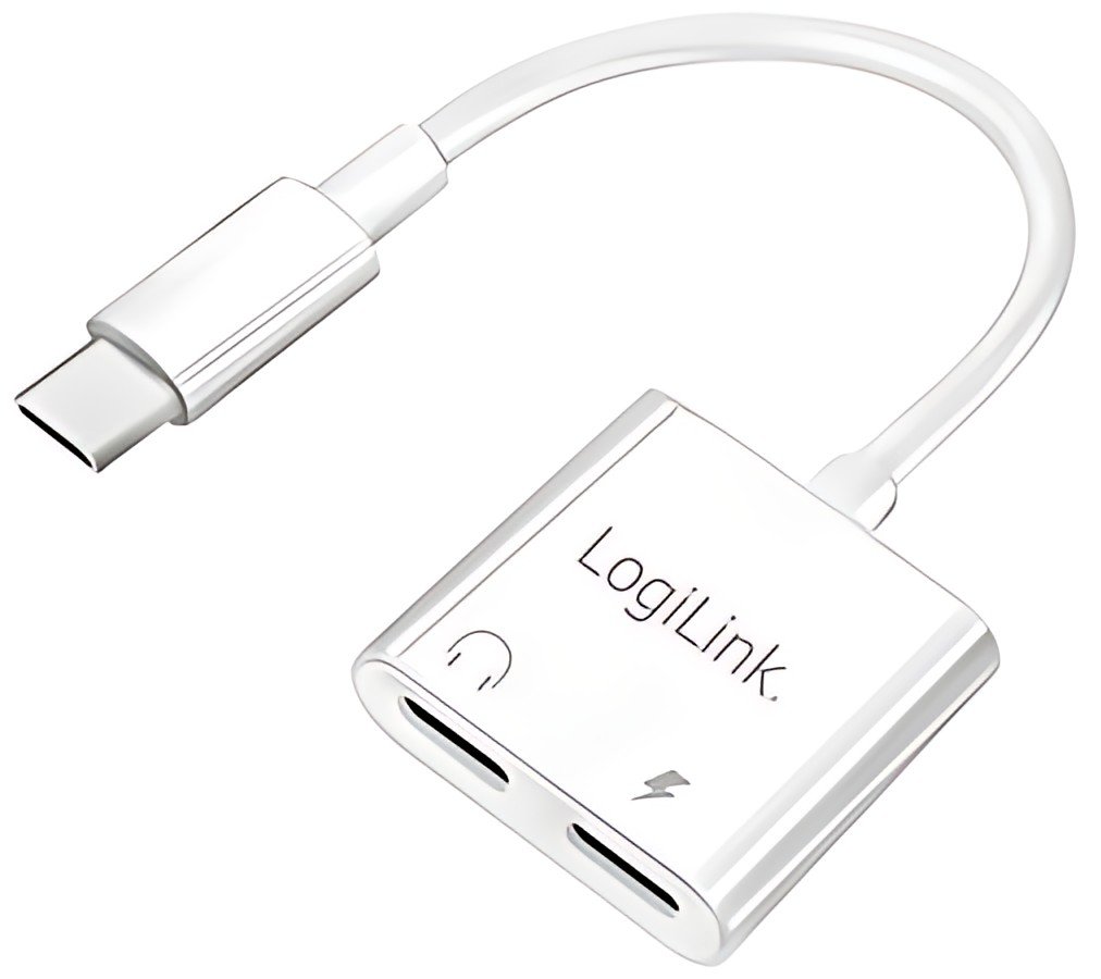 LogiLink Câble adaptateur USB-C - 2x USB-C, 150 mm, blanc