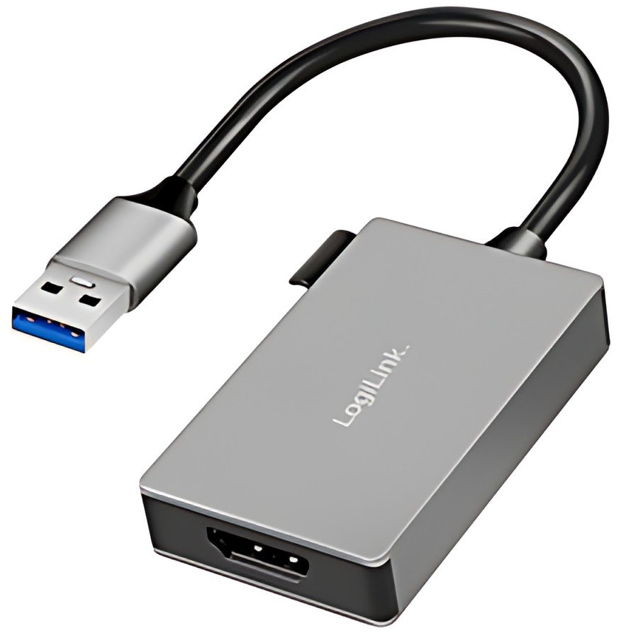 LogiLink Adaptateur vidéo USB 3.0 - HDMI Vidéo, gris