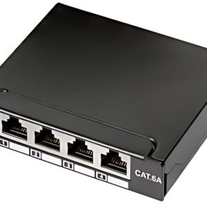 LogiLink Mini-répartiteur, cat. 6A, 4 ports, noir
