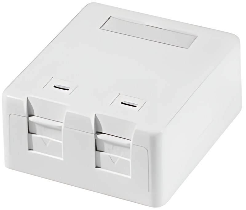 LogiLink Boîtier en saillie pour modules Keystone, 2 ports