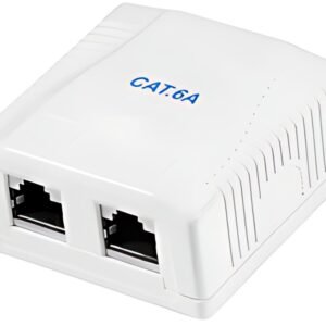 LogiLink Prise RJ45 cat. 6A avec boîtier en saillie, 2x RJ45