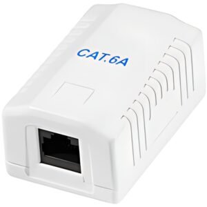 LogiLink Prise RJ45 cat. 6A avec boîtier en saillie, 1x RJ45