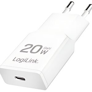 LogiLink Chargeur secteur USB, 1x USB-C (PD), 20 W, blanc
