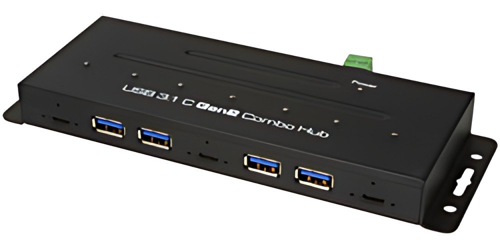 LogiLink Hub combo industriel USB 3.2 (Gen2), 7 ports, noir