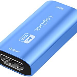 LogiLink Répéteur HDMI, 8K/60 Hz, boîtier en aluminium, bleu