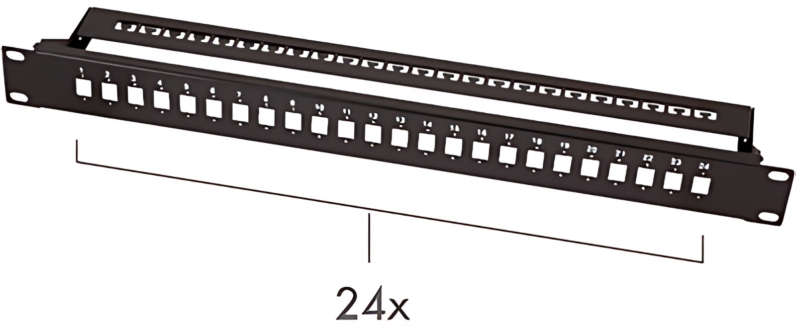 LogiLink Panneau de brassage fibres optiques 19", noir