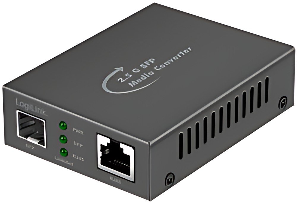LogiLink Convertisseur média 2,5 Gigabit, RJ45/SFP, noir