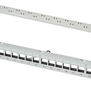 LogiLink Panneau de brassage Keystone 19", 24 ports, blindé