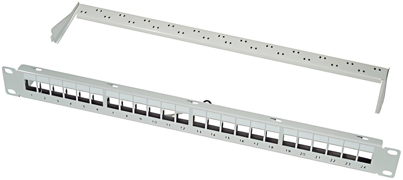 LogiLink Panneau de brassage Keystone 19", 24 ports, blindé