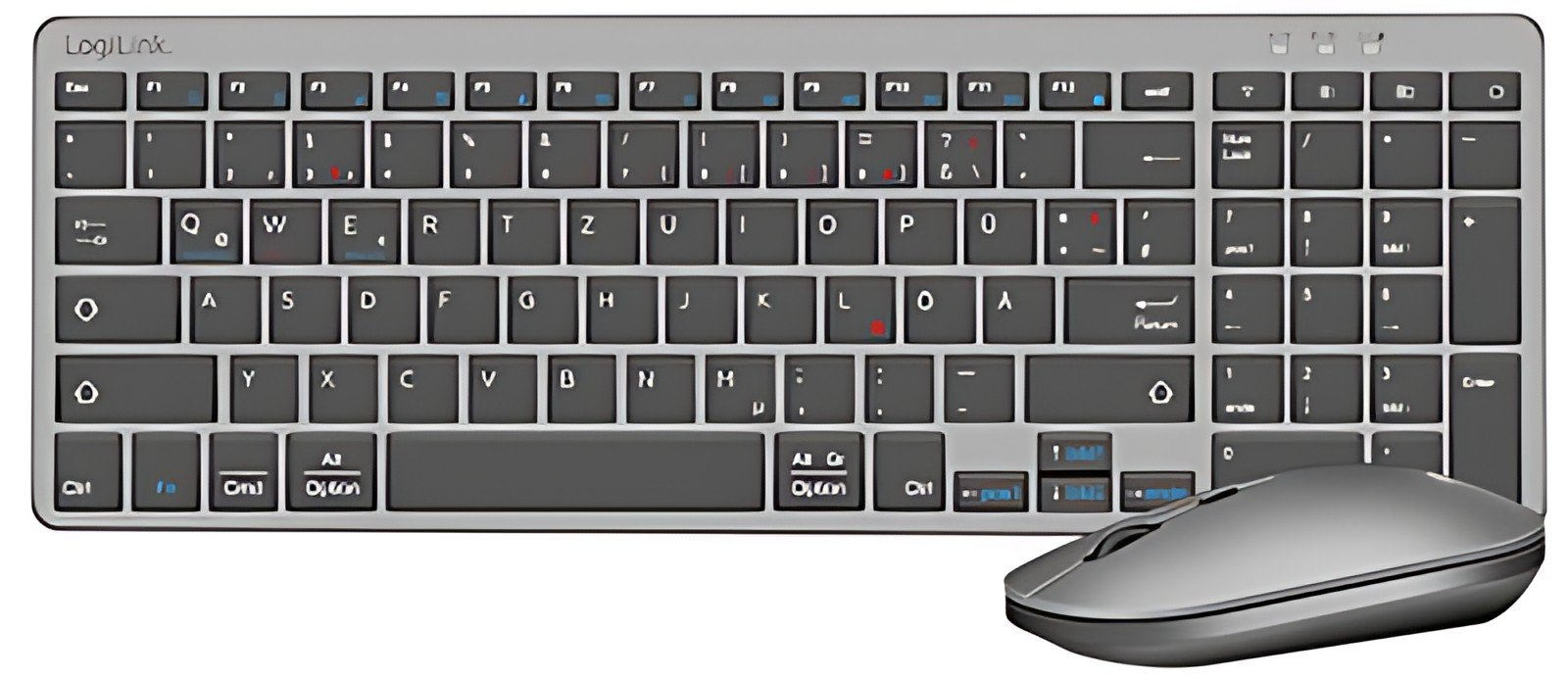 LogiLink BT poste de bureau bimode, sans fil, gris/anthracite