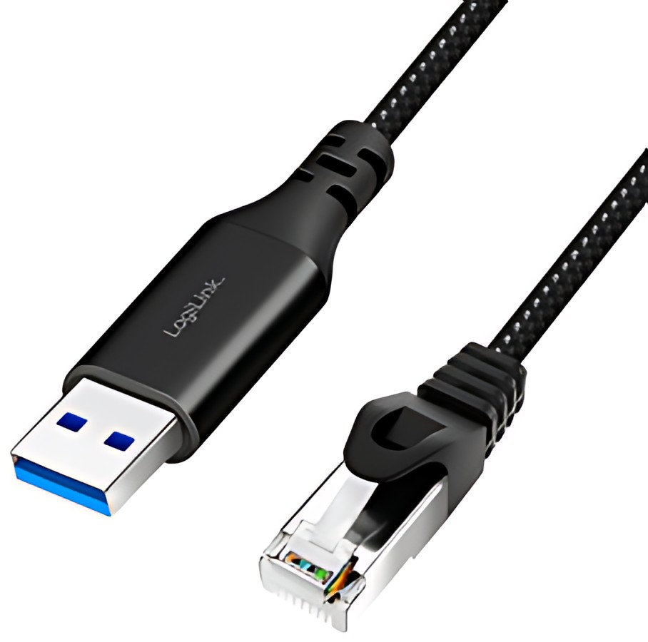 LogiLink Câble Ethernet USB 3.0, USB-A - RJ45, 1 m