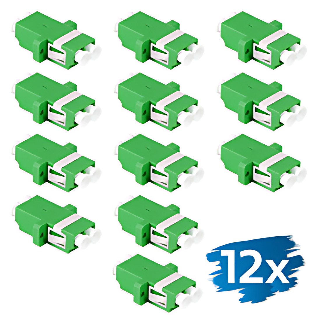 LogiLink Set de coupleurs fibre optique, avec bride, vert