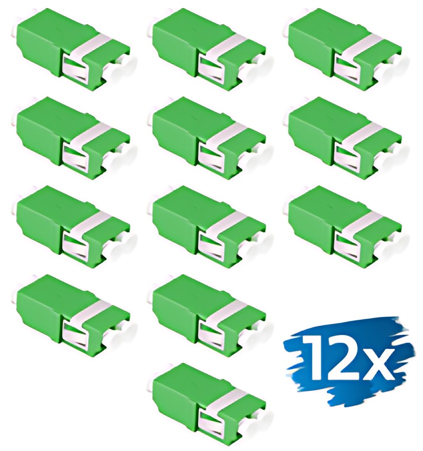 LogiLink Set de coupleurs fibre optique, sans bride, vert