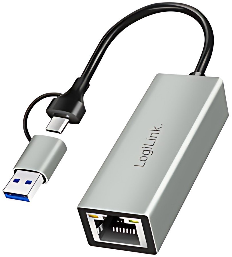 LogiLink USB-C - Adaptateur Gigabit Ethernet, gris