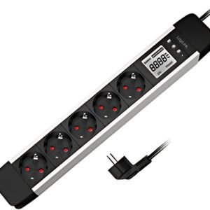 Multiprise LogiLink avec écran LCD, 5 fois
