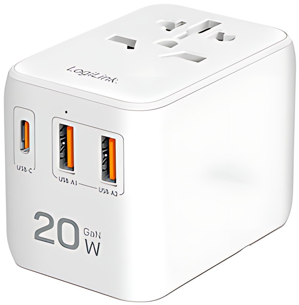 LogiLink Chargeur de voyage universel (EU/AUS/US/UK), 20 W