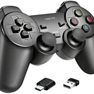 LogiLink Manette de jeu sans fil, 2,4 GHz, noir