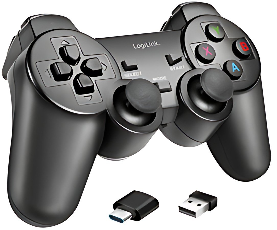 LogiLink Manette de jeu sans fil, 2,4 GHz, noir