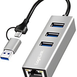 LogiLink Adaptateur USB 3.2 - Gigabit Ethernet, 3 ports USB
