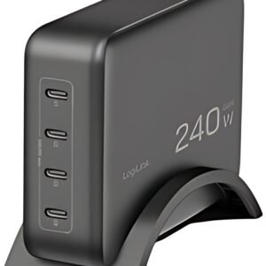 LogiLink Chargeur de bureau USB-C, 4 ports, GaN, 240 W