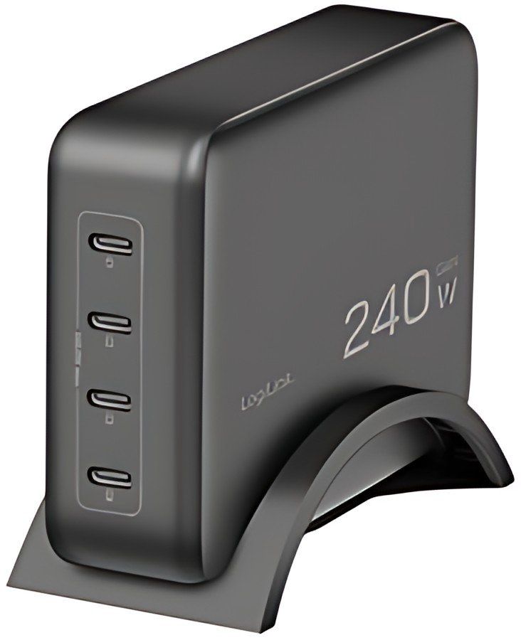 LogiLink Chargeur de bureau USB-C, 4 ports, GaN, 240 W