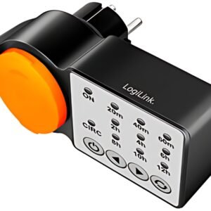 Minuterie mécanique LogiLink pour extérieur, IP44, noir