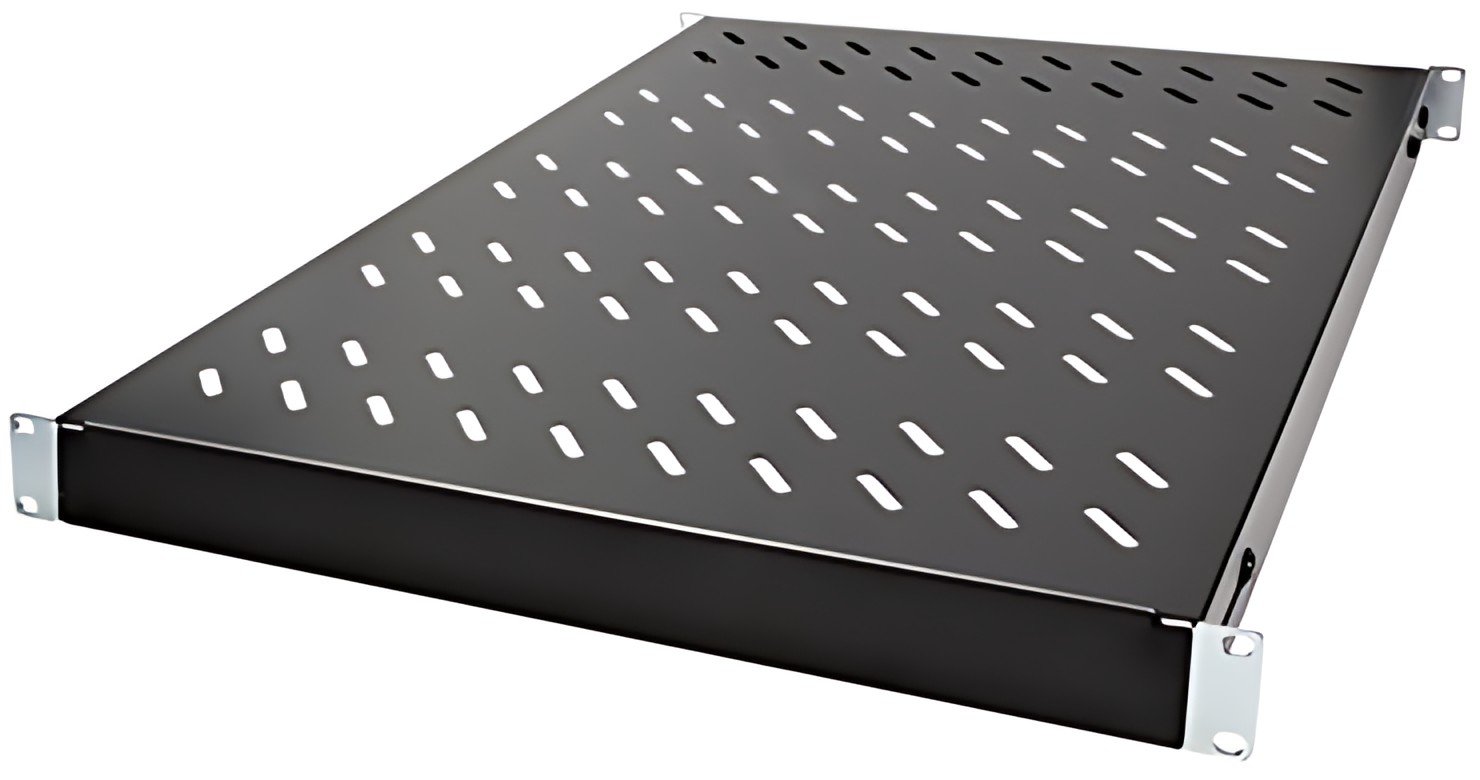 Etagère LogiLink 19", 1 U, réglable, (P)570 mm, noire