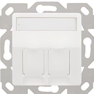 LogiLink Prise pour modules Keystone, 2 ports, blanc pur